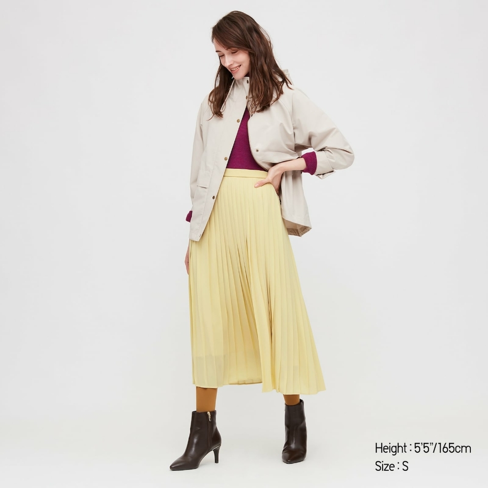 Uniqlo Chiffon accordion pleated skirt